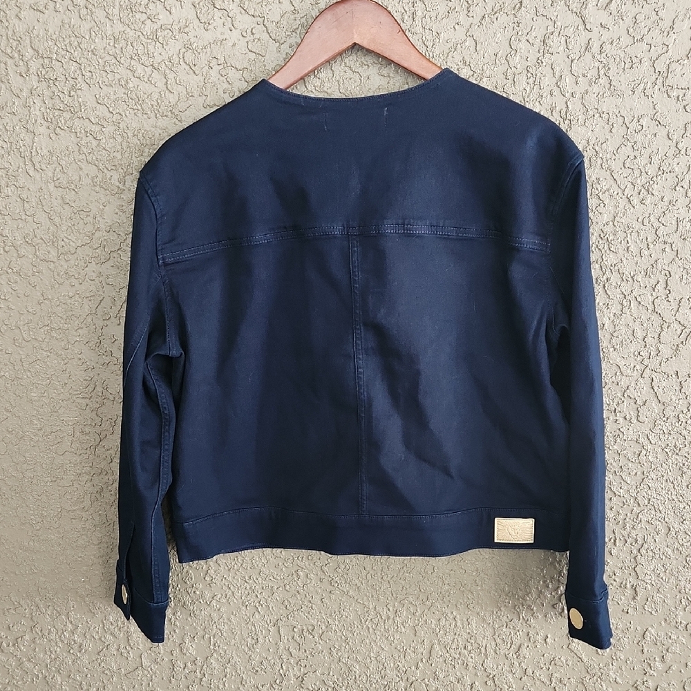 NWT Anne Klein Denim Blazer SZ Large - Picture 6 of 6